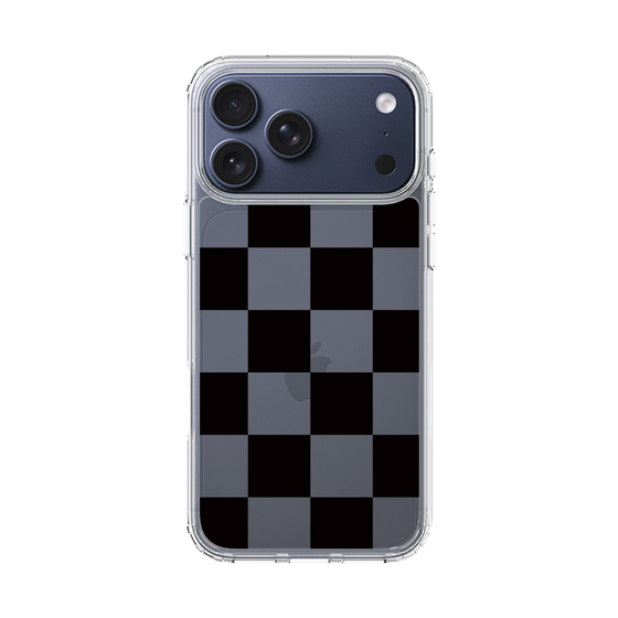 スリムプロテクションケース［ 市松模様 - Black ］