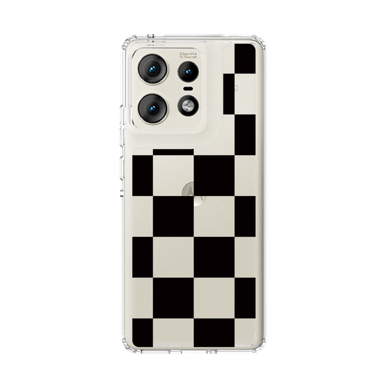 スリムプロテクションケース［ 市松模様 - Black ］