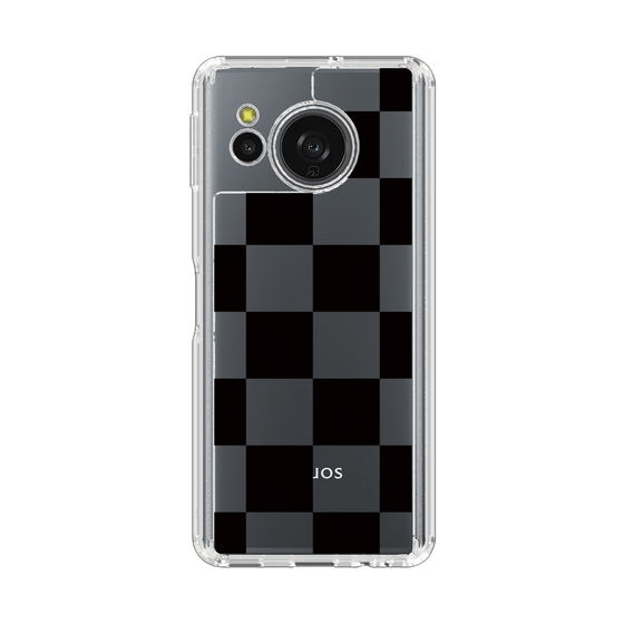 スリムプロテクションケース［ 市松模様 - Black ］