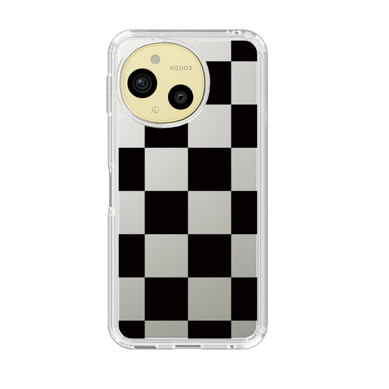 スリムプロテクションケース［ 市松模様 - Black ］