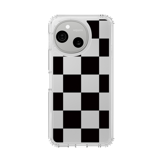 スリムプロテクションケース［ 市松模様 - Black ］