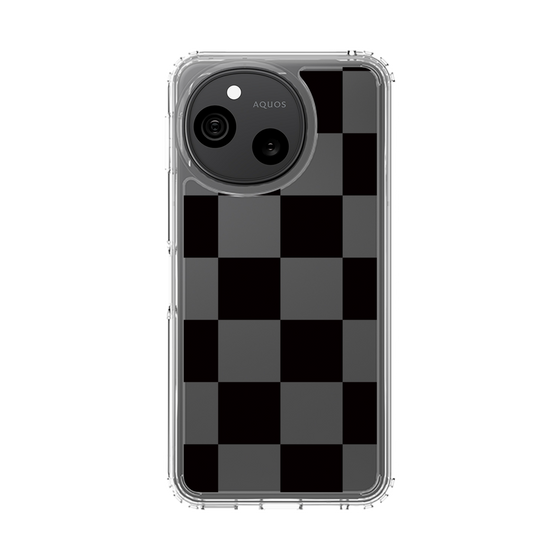 スリムプロテクションケース［ 市松模様 - Black ］
