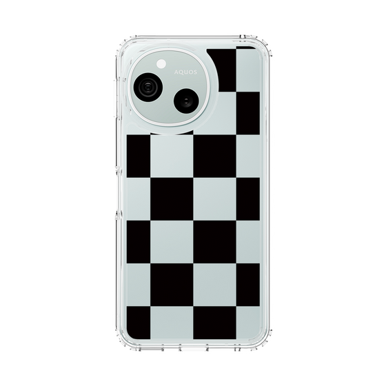 スリムプロテクションケース［ 市松模様 - Black ］