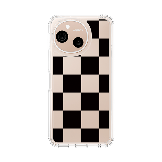 スリムプロテクションケース［ 市松模様 - Black ］
