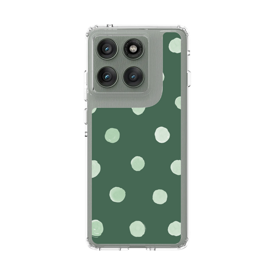 スリムプロテクションケース［ 水彩ドット・レトロカラー - Green ］