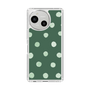 スリムプロテクションケース［ 水彩ドット・レトロカラー - Green ］