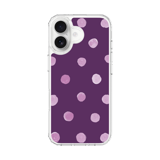 スリムプロテクションケース［ 水彩ドット・レトロカラー - Purple ］