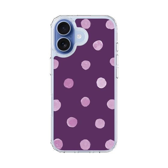 スリムプロテクションケース［ 水彩ドット・レトロカラー - Purple ］