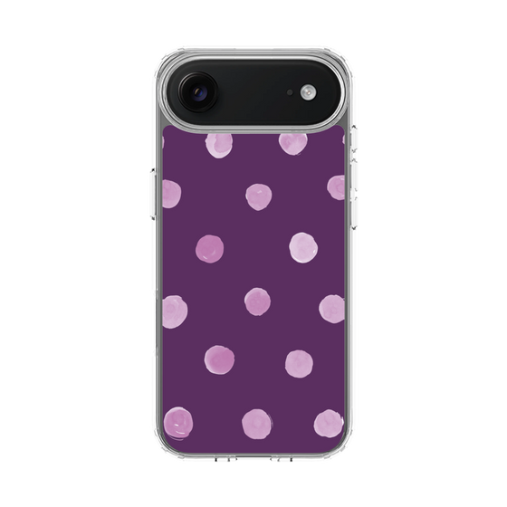 スリムプロテクションケース［ 水彩ドット・レトロカラー - Purple ］