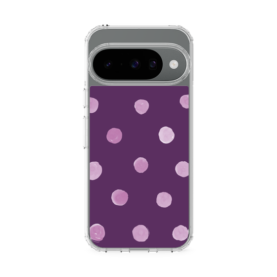 スリムプロテクションケース［ 水彩ドット・レトロカラー - Purple ］
