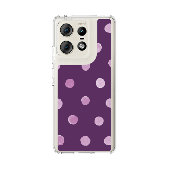 スリムプロテクションケース［ 水彩ドット・レトロカラー - Purple ］