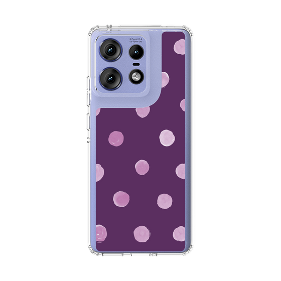 スリムプロテクションケース［ 水彩ドット・レトロカラー - Purple ］