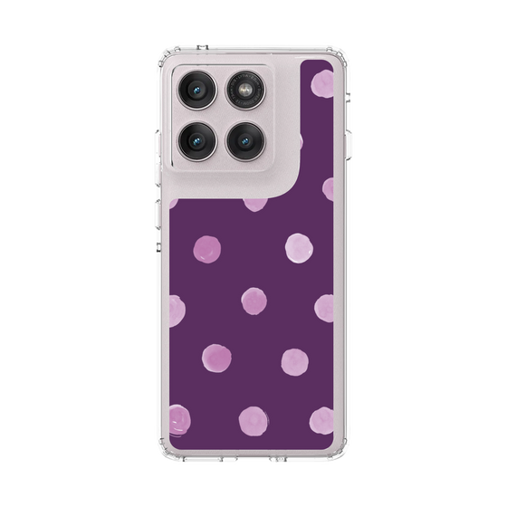 スリムプロテクションケース［ 水彩ドット・レトロカラー - Purple ］