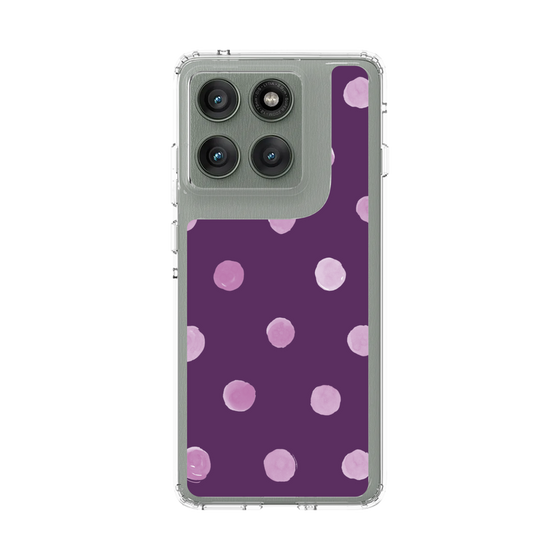 スリムプロテクションケース［ 水彩ドット・レトロカラー - Purple ］