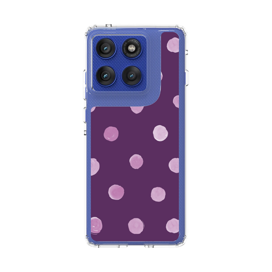 スリムプロテクションケース［ 水彩ドット・レトロカラー - Purple ］