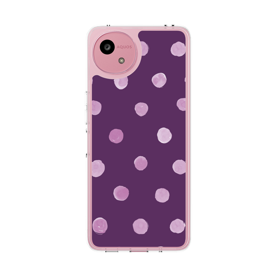 スリムプロテクションケース［ 水彩ドット・レトロカラー - Purple ］