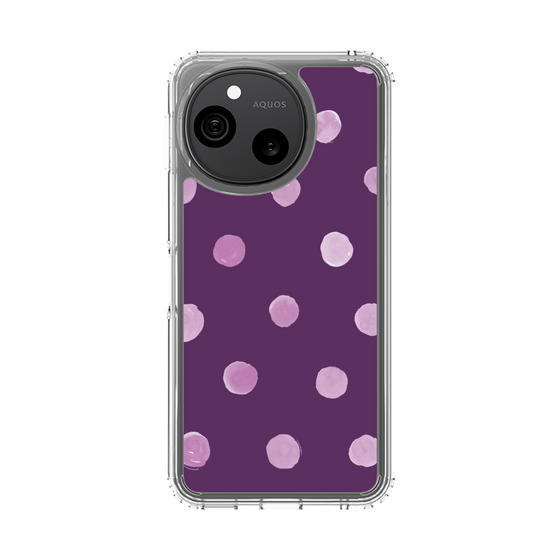 スリムプロテクションケース［ 水彩ドット・レトロカラー - Purple ］