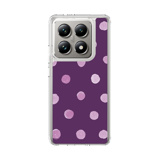 スリムプロテクションケース［ 水彩ドット・レトロカラー - Purple ］