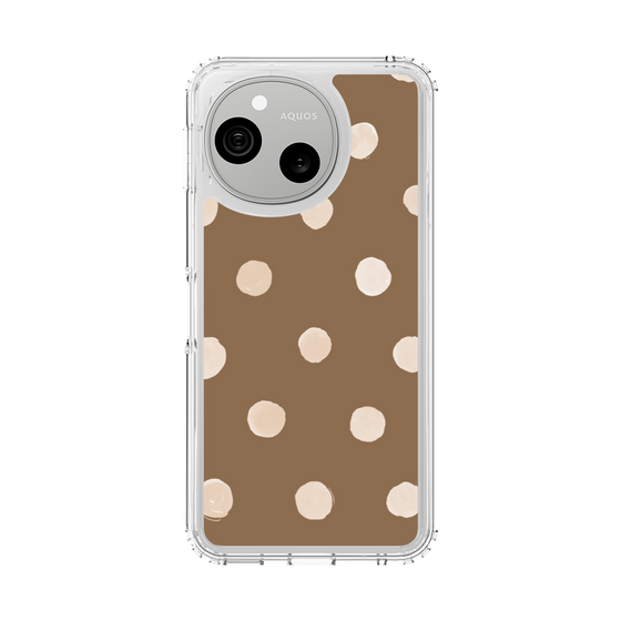 スリムプロテクションケース［ 水彩ドット・レトロカラー - Brown ］