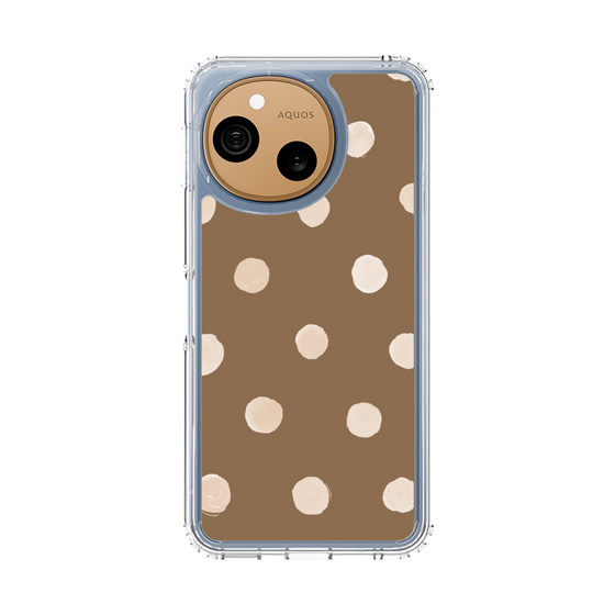スリムプロテクションケース［ 水彩ドット・レトロカラー - Brown ］