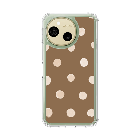 スリムプロテクションケース［ 水彩ドット・レトロカラー - Brown ］