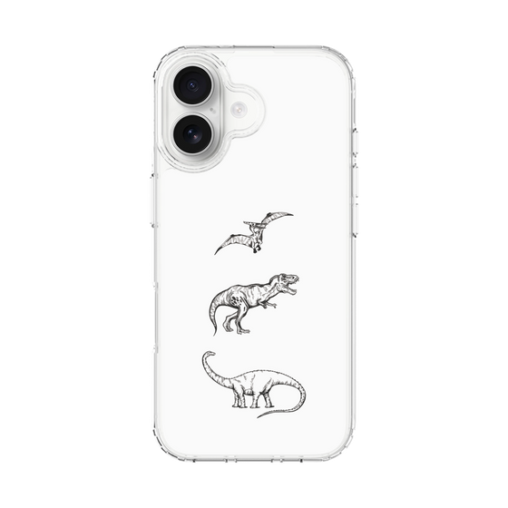 スリムプロテクションケース［ Dinosaurs No.1 - White ］