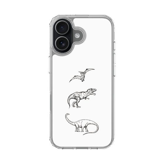 スリムプロテクションケース［ Dinosaurs No.1 - White ］
