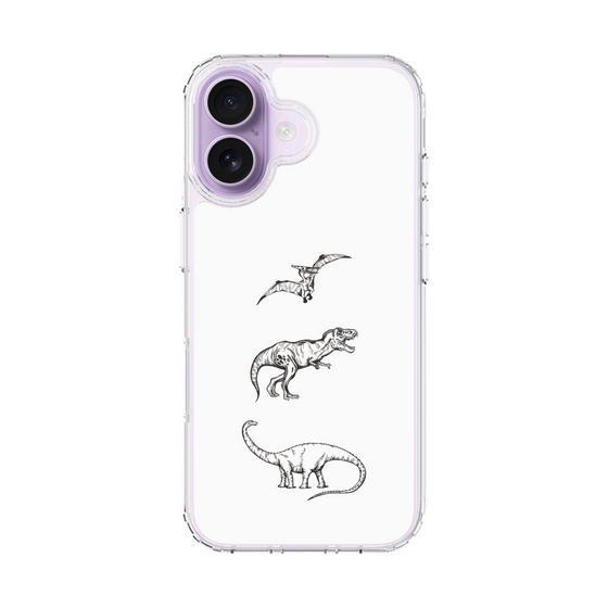 スリムプロテクションケース［ Dinosaurs No.1 - White ］