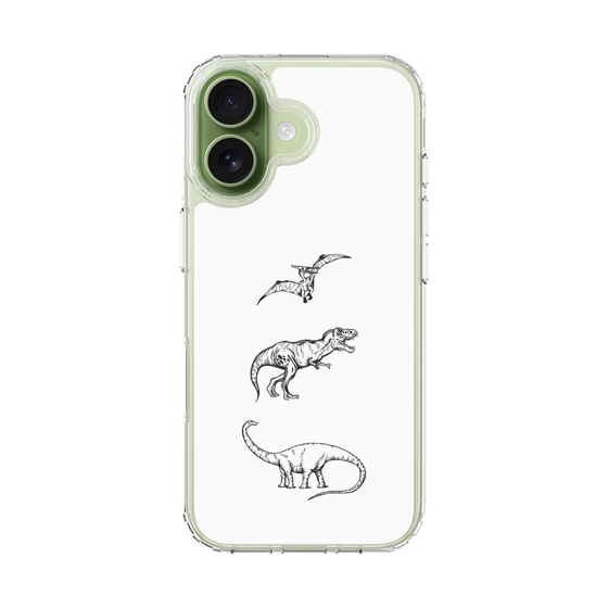 スリムプロテクションケース［ Dinosaurs No.1 - White ］