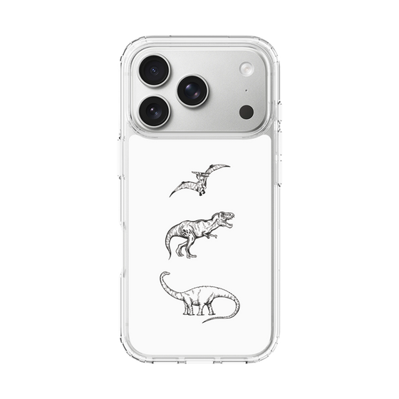 スリムプロテクションケース［ Dinosaurs No.1 - White ］