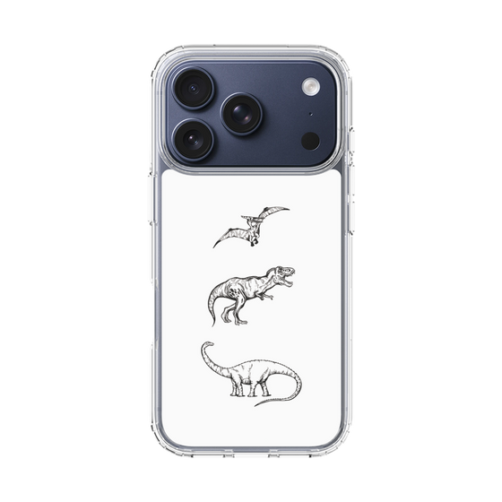 スリムプロテクションケース［ Dinosaurs No.1 - White ］