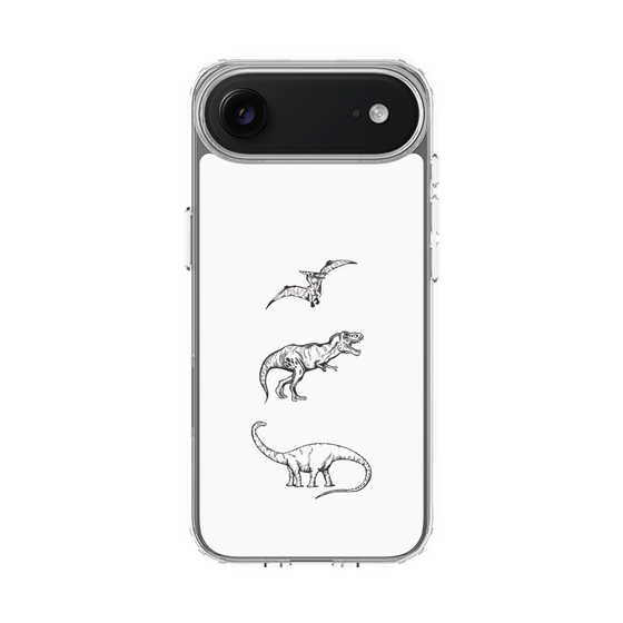 スリムプロテクションケース［ Dinosaurs No.1 - White ］