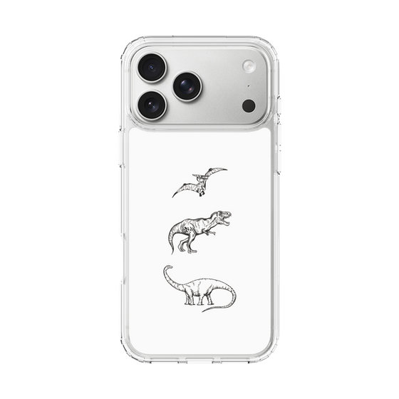 スリムプロテクションケース［ Dinosaurs No.1 - White ］