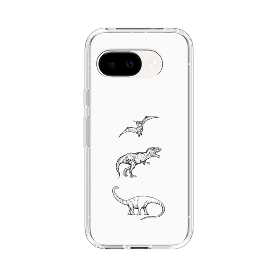 スリムプロテクションケース［ Dinosaurs No.1 - White ］