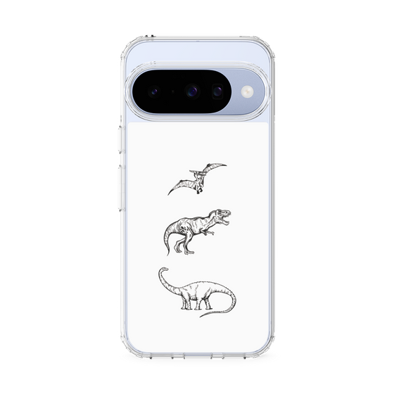 スリムプロテクションケース［ Dinosaurs No.1 - White ］