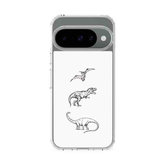 スリムプロテクションケース［ Dinosaurs No.1 - White ］
