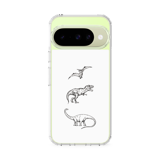 スリムプロテクションケース［ Dinosaurs No.1 - White ］