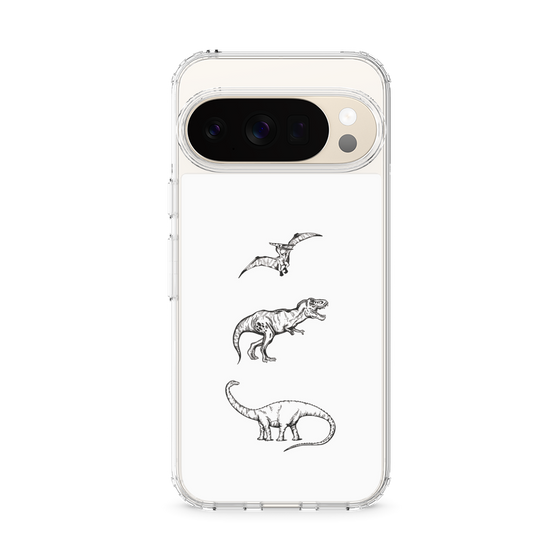 スリムプロテクションケース［ Dinosaurs No.1 - White ］