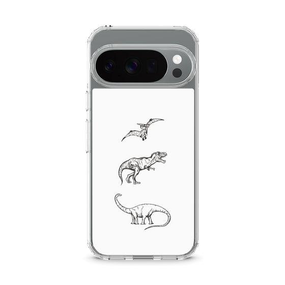 スリムプロテクションケース［ Dinosaurs No.1 - White ］