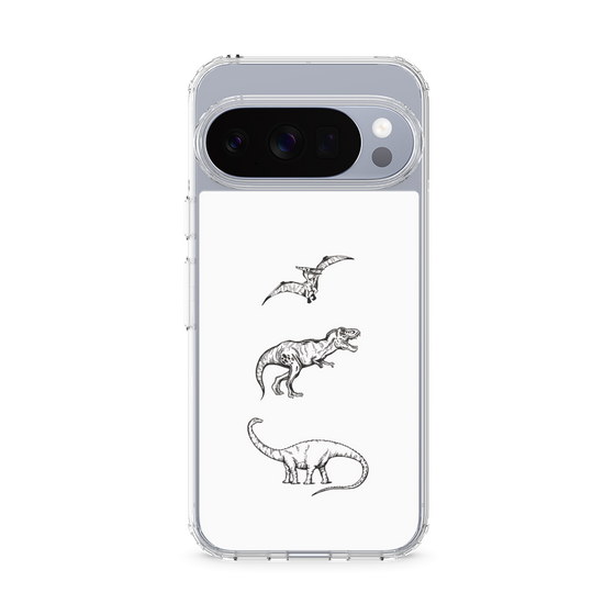 スリムプロテクションケース［ Dinosaurs No.1 - White ］