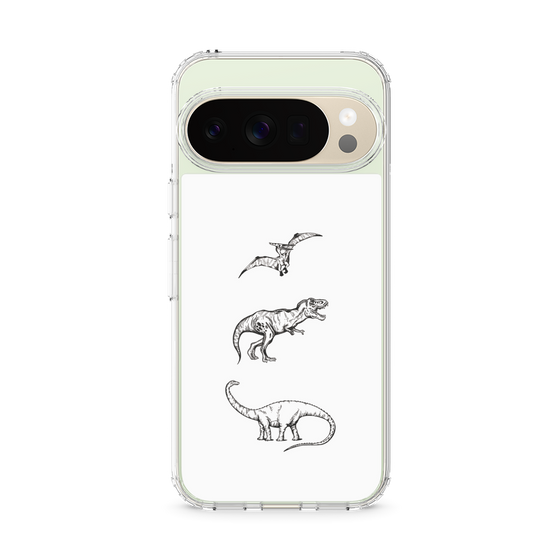 スリムプロテクションケース［ Dinosaurs No.1 - White ］