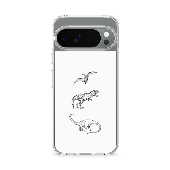 スリムプロテクションケース［ Dinosaurs No.1 - White ］