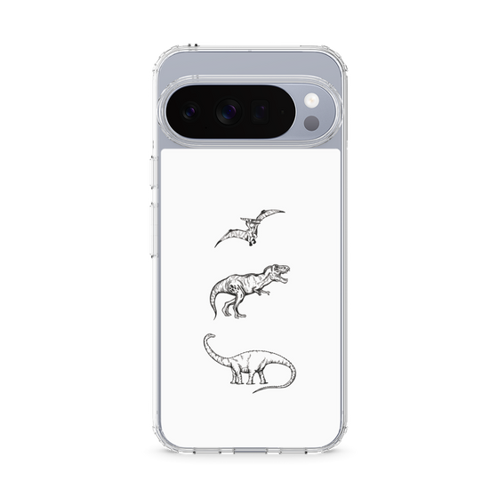 スリムプロテクションケース［ Dinosaurs No.1 - White ］