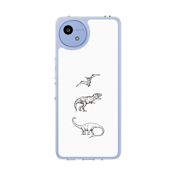 スリムプロテクションケース［ Dinosaurs No.1 - White ］