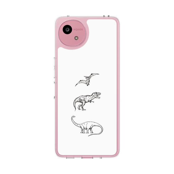 スリムプロテクションケース［ Dinosaurs No.1 - White ］