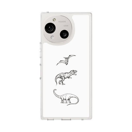 スリムプロテクションケース［ Dinosaurs No.1 - White ］
