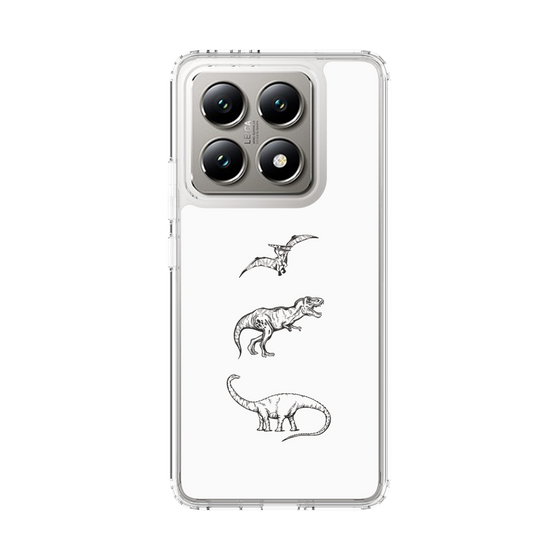 スリムプロテクションケース［ Dinosaurs No.1 - White ］
