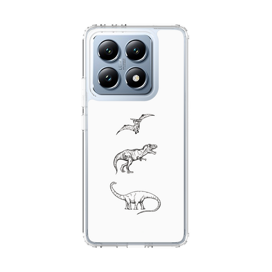 スリムプロテクションケース［ Dinosaurs No.1 - White ］