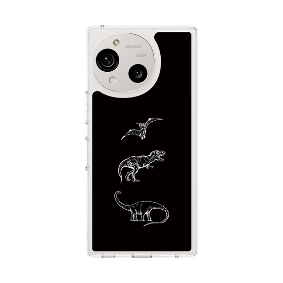 スリムプロテクションケース［ Dinosaurs No.1 - Black ］