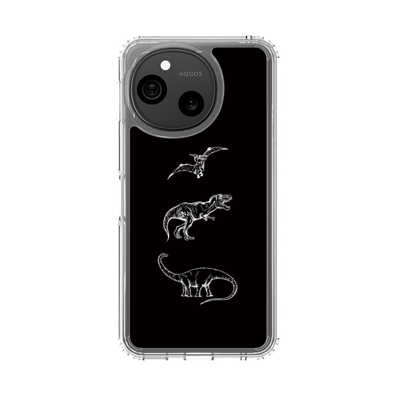 スリムプロテクションケース［ Dinosaurs No.1 - Black ］